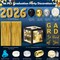 2026 Graduation Decorations - 86 PCS Graduation Party Decor Supplies Set Includes LED Light Strings Balloon Block Boxes with Letters Foil Curtains Backdrop 2026 Balloon Garland Kit- Black Gold